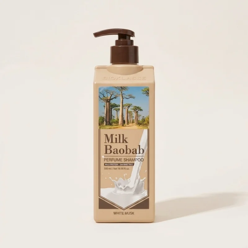 Milk Baobab White Musk Perfume Shampoo - pH Balanced Moisturizing Care 500ml - Main Image
