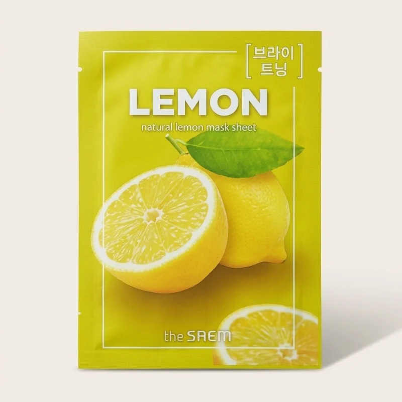 THE SAEM Natural Lemon Mask Sheet - Brightening and Revitalizing Care - Main Image