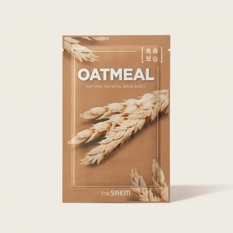 THE SAEM Natural Oatmeal Mask Sheet - Hydrating & Nourishing Facial Care - Main Image