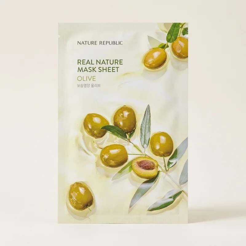 Nature Republic Real Nature Mask Sheet Olive, Nourishing Facial Care - Main Image
