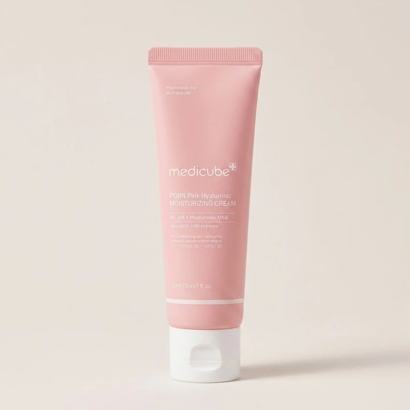 Medicube PDRN Pink Hyaluronic Moisturizing Cream 50ml - Hydrating Glow Care - Main Image