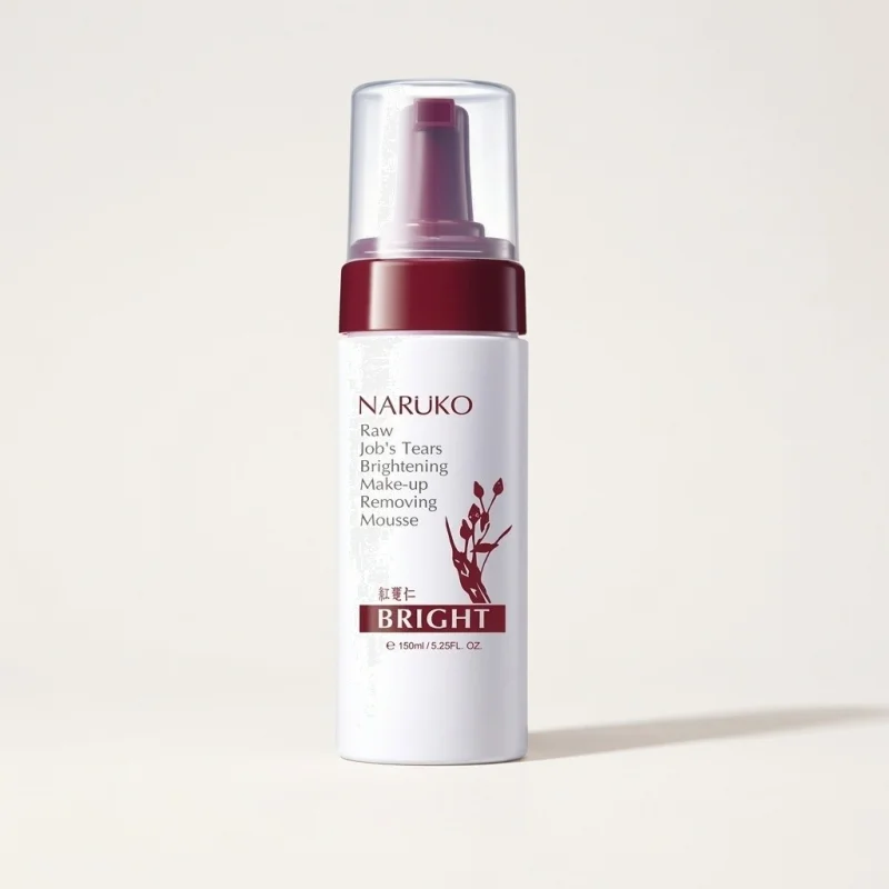 NARUKO Raw Job's Tears Brightening Makeup Removing Mousse, 150ml - Main Image