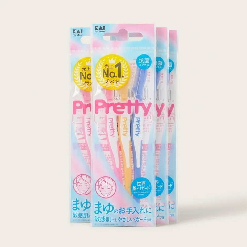 KAI Pretty Face and Eyebrow Razors with Fine Safety Guard, 3 Count - Main Image
