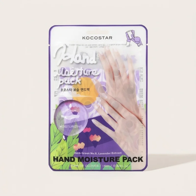 KOCOSTAR Lavender Hand Moisture Pack - Hydrating Spa Glove Treatment - Main Image