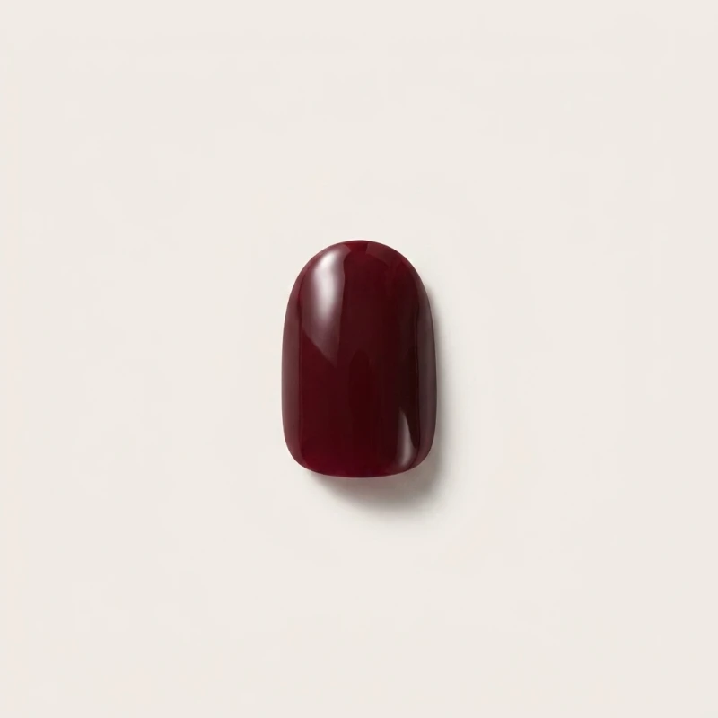 OHORA N Classic Burgundy Semicured Gel Nail Strips - Deep Red Salon Finish - Main Image