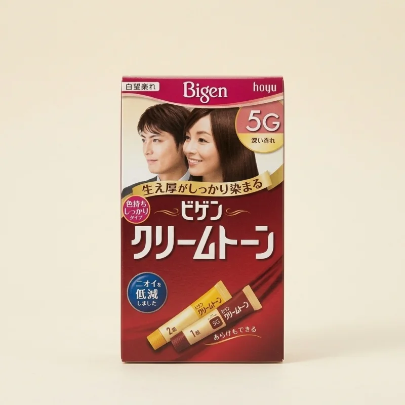 Bigen Cream Tone Hair Color 5G Deep Brown - Reliable Gray Coverage - Main Image