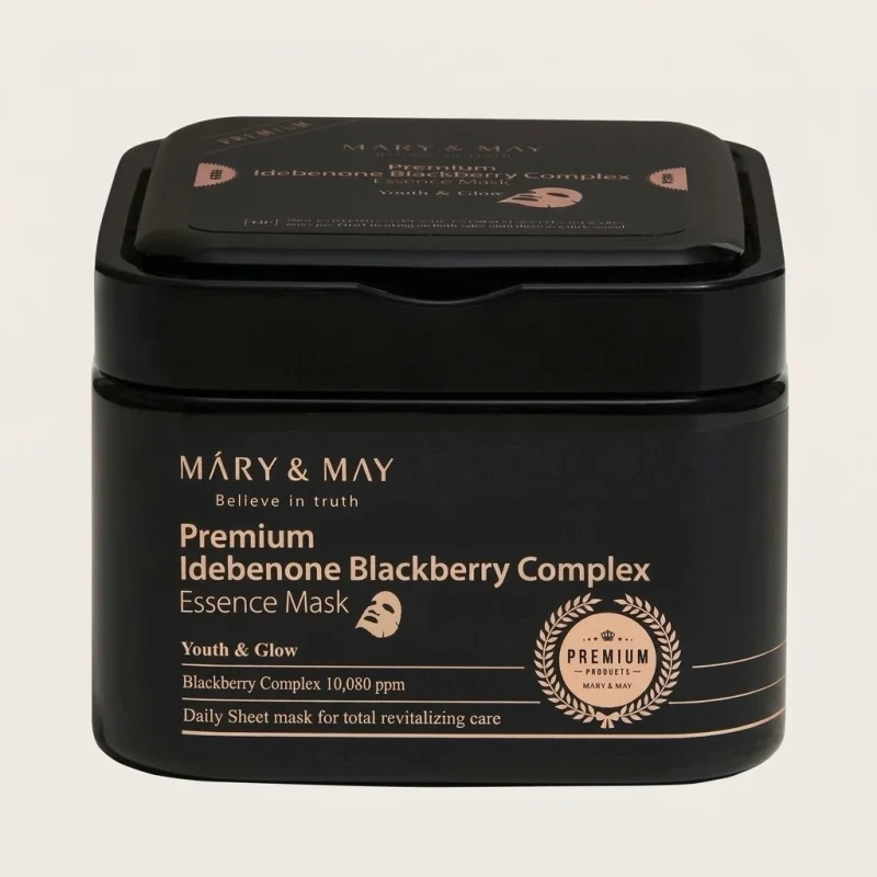 Mary & May Premium Idebenone Blackberry Complex Essence Mask (20 Sheets) - Main Image