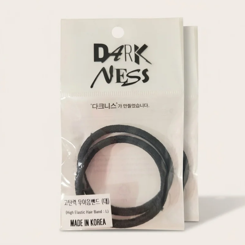 DARKNESS High Elastic Hair Band Large Black 2-Pack DAK-0694 - Main Image