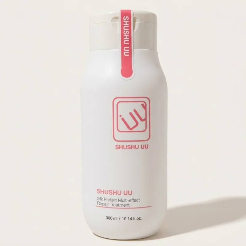 SHUSHU UU Silk Protein Hair Treatment 300ml - Nourishing Repair for Damaged Hair - Main Image