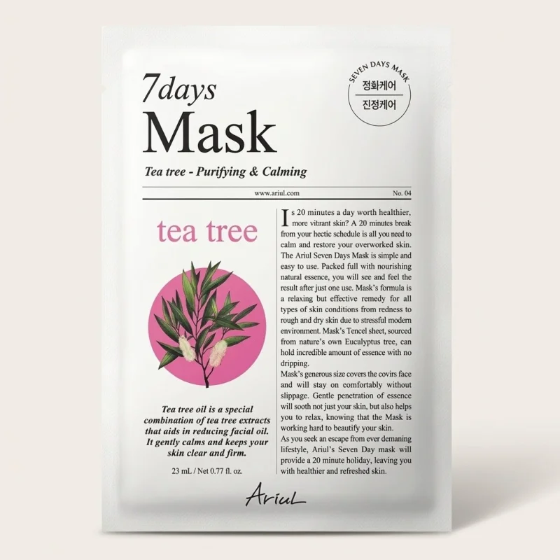 Ariul 7 Days Mask Tea Tree - Purifying and Calming Sheet Mask - Main Image