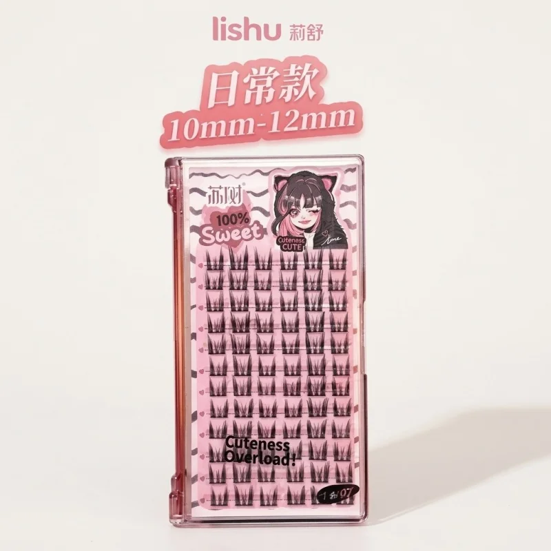 LISHU Cat Ear Style Individual Cluster Lashes - Wispy DIY Lash Extensions - Main Image