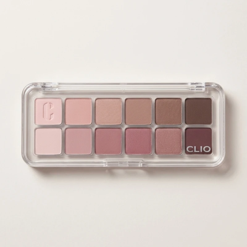 CLIO Pro Eye Palette Air 10 Season Plum - 12-Color Cool Mauve Eye Shadow - Main Image