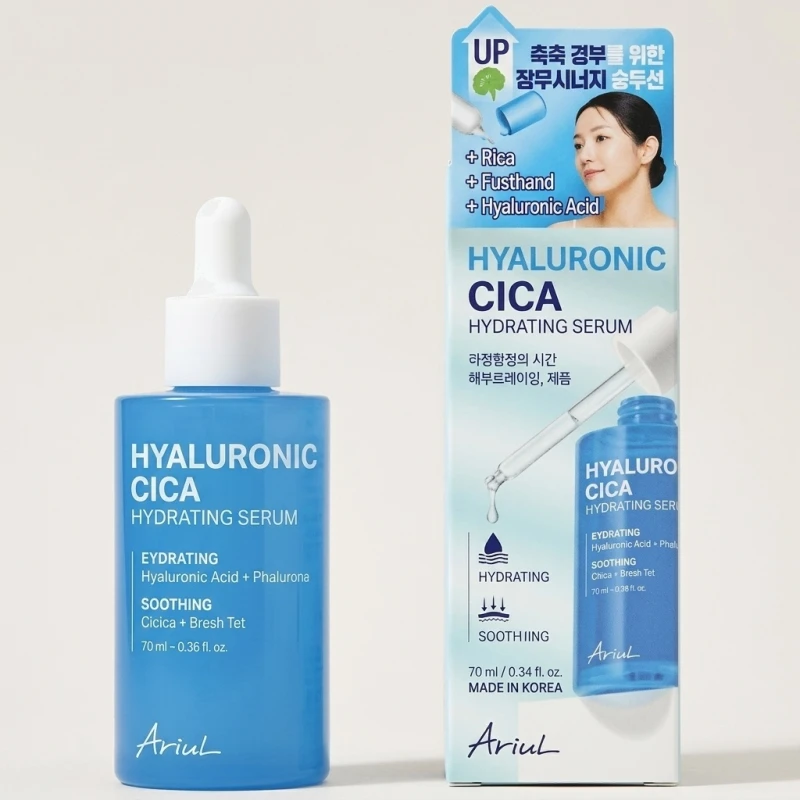 Ariul Hyaluronic Cica Hydrating Serum 70ml - Soothing Facial Moisturizer - Main Image