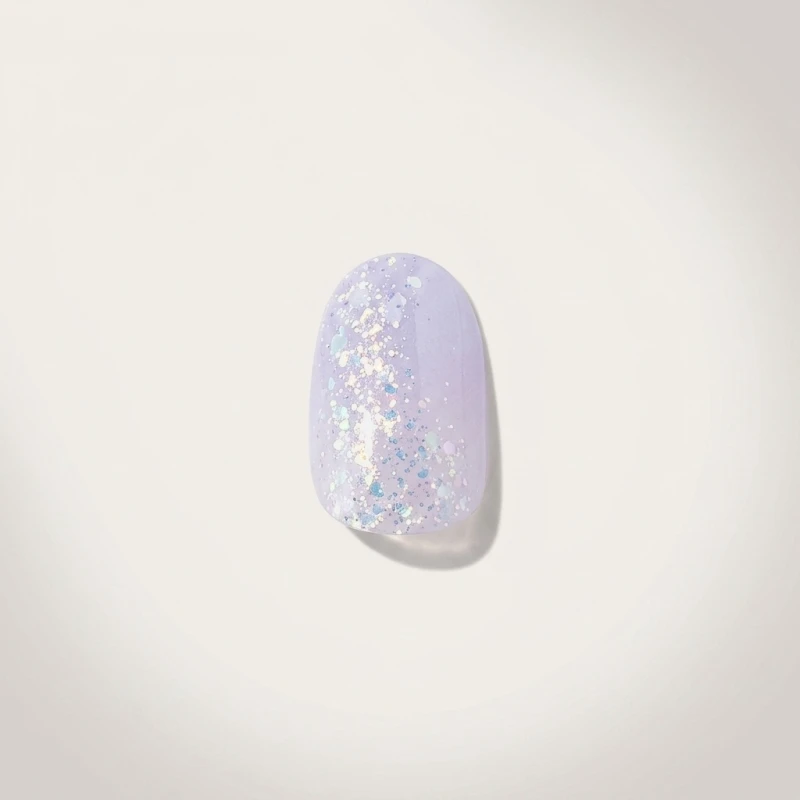 OHORA N Hanaakari Semicured Gel Nail Strips - Lavender Gradient and Glitter - Main Image