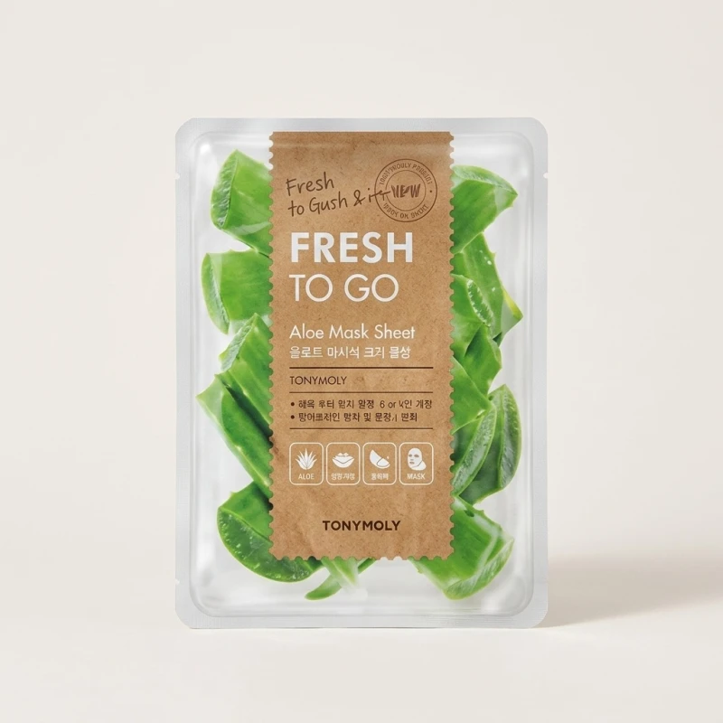 TONYMOLY Fresh To Go Aloe Mask Sheet - Hydrating and Soothing Skin Treatment - Main Image