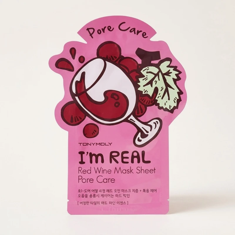 TONYMOLY I'm Real Red Wine Mask Sheet - Pore Care & Skin Purifying - Main Image