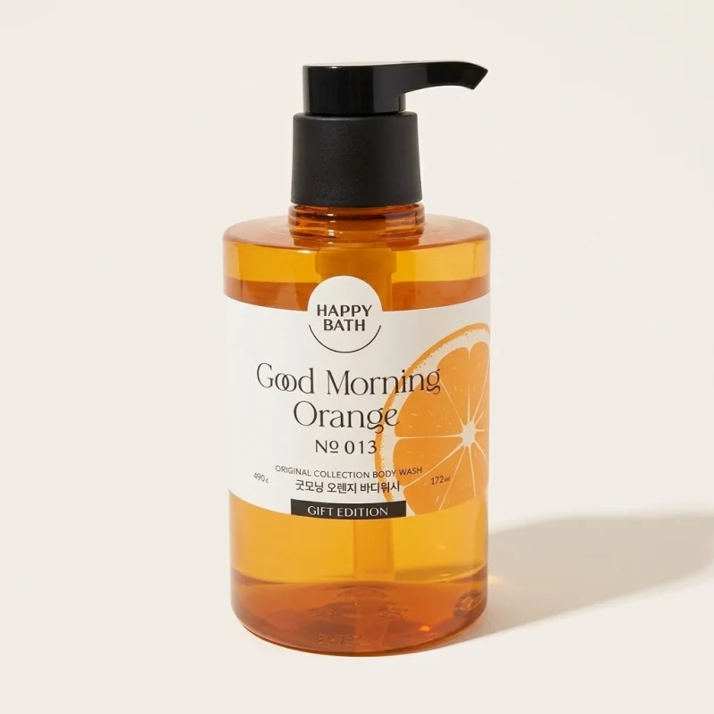 HAPPY BATH Good Morning Orange Body Wash - Refreshing Citrus Cleanser, 490ml - Main Image