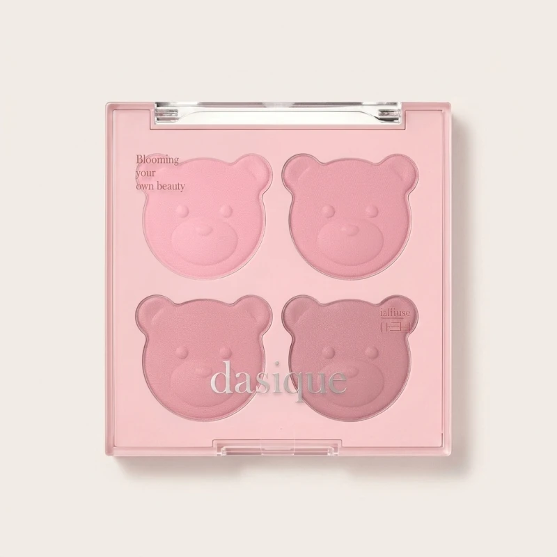 Dasique Blending Mood Cheek 17 Mauve Bear - 4-Color Matte Blush Palette - Main Image