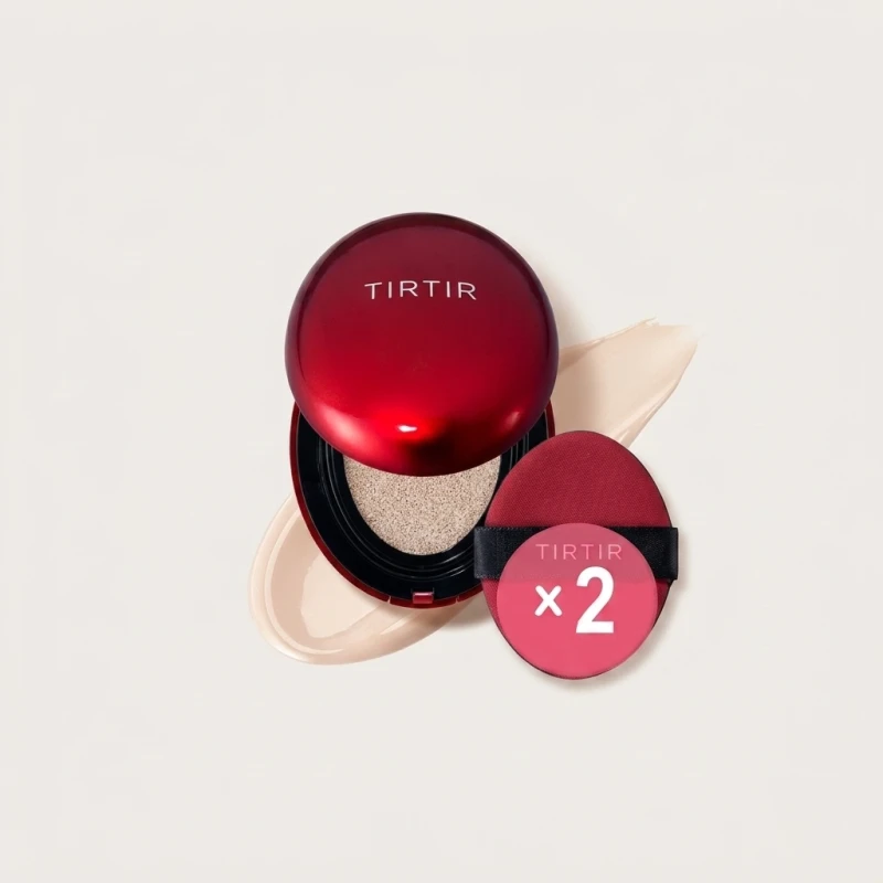TIRTIR Mask Fit Red Cushion 22N Shell Beige - High Coverage Foundation 18g - Main Image