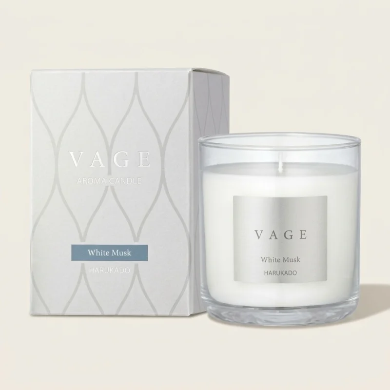 HARUKADO Vage Aroma Candle White Musk – Sophisticated Home Fragrance - Main Image