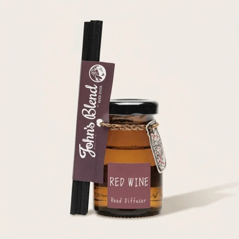 John's Blend Reed Diffuser Red Wine 50ml - Sophisticated Home Fragrance - Main Image