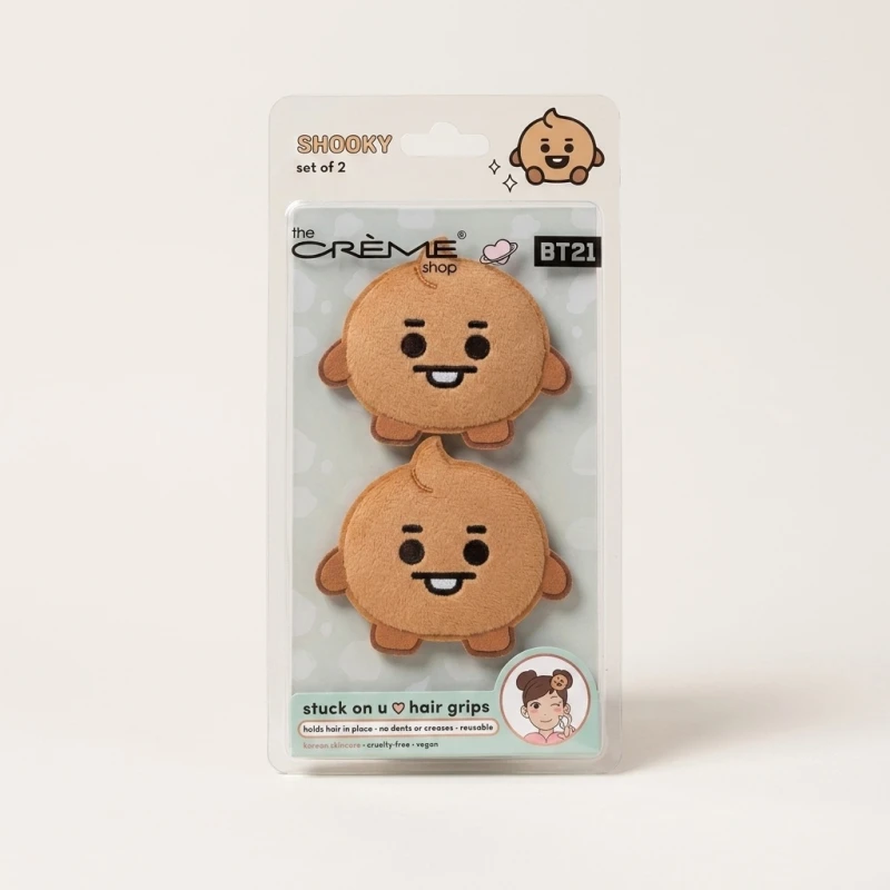 The Crème Shop BT21 Shooky Stuck On U Hair Grips - Set of 2 - Main Image