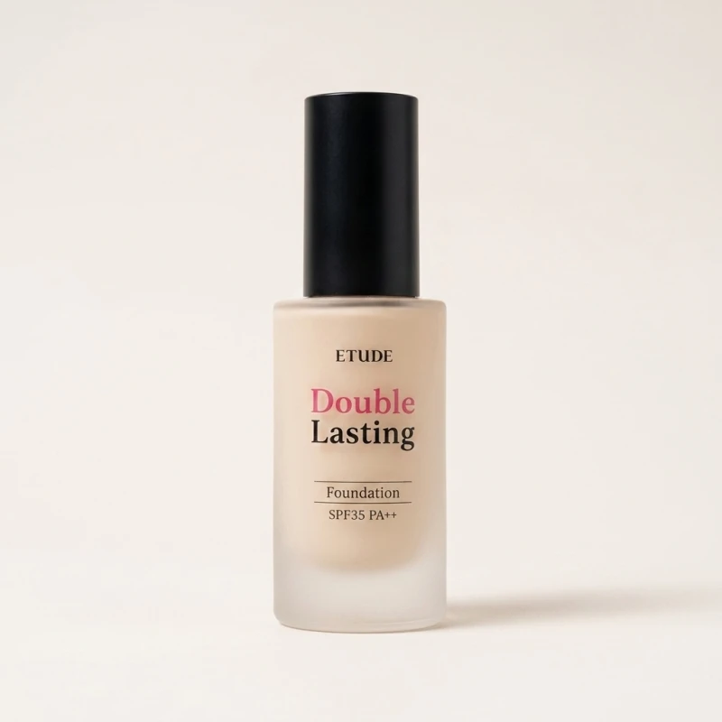 ETUDE Double Lasting Foundation 25N1 Tan, Long-Wear SPF35 PA++ 30g - Main Image
