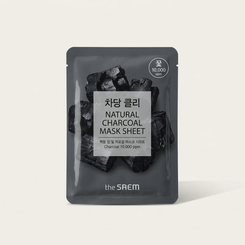 THE SAEM Natural Charcoal Mask Sheet for Pore Purification and Oil Control - Main Image