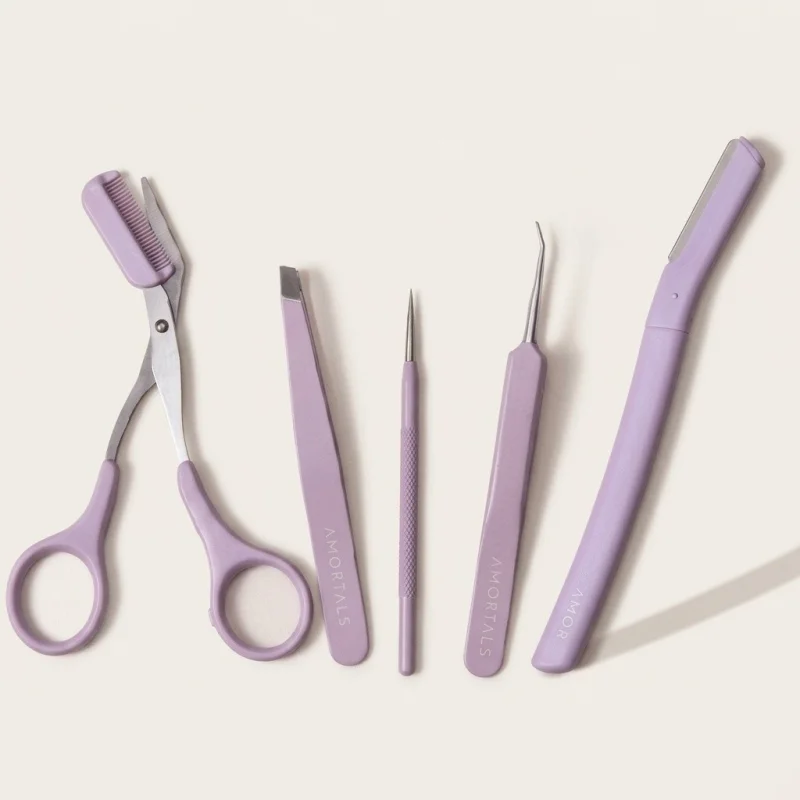 AMORTALS 5-Piece Facial Grooming and Cleansing Tool Set in Lavender - Main Image