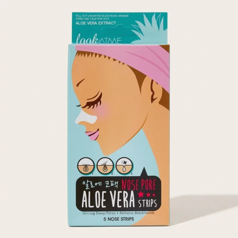 LOOK AT ME Aloe Vera Nose Pore Strips - Effective Blackhead Removal (5 Count) - Main Image