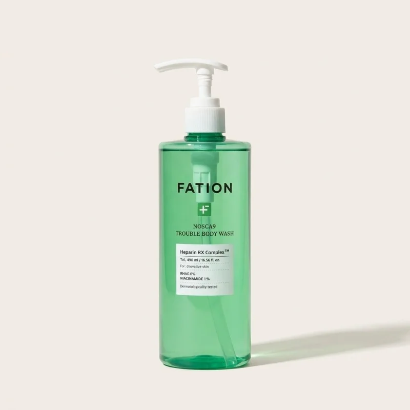 FATION Nosca9 Trouble Body Wash 490ml - Calming Care for Acne-Prone Skin - Main Image