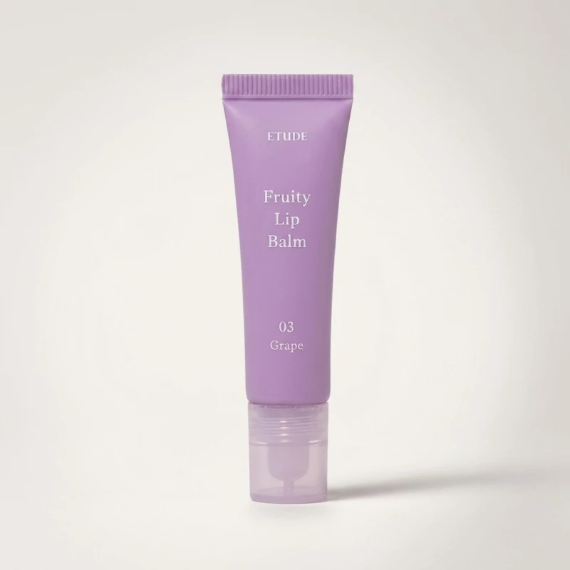 ETUDE Fruity Lip Balm 03 Grape - Moisturizing Tinted Gloss for Soft Lips 10g - Main Image