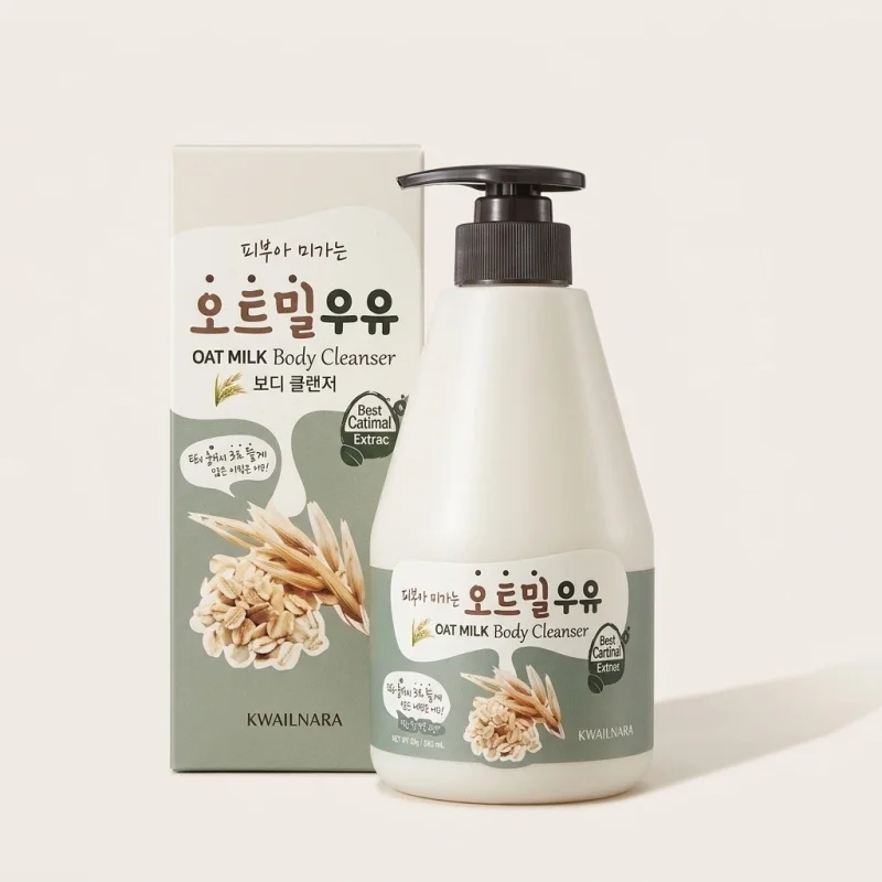 KWAILNARA Oat Milk Body Cleanser 560g - Nourishing & Moisturizing Wash - Main Image