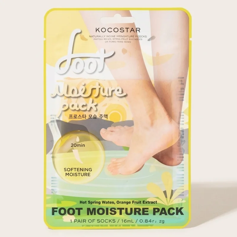 KOCOSTAR Foot Moisture Pack - Hydrating Orange Extract Sock Mask (1 Pair) - Main Image