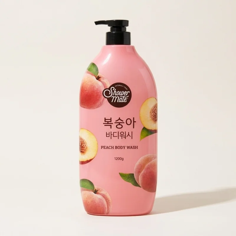 SHOWER MATE Peach Body Wash 1.2kg - Moisturizing Cleanser with Sweet Fruit Scent - Main Image