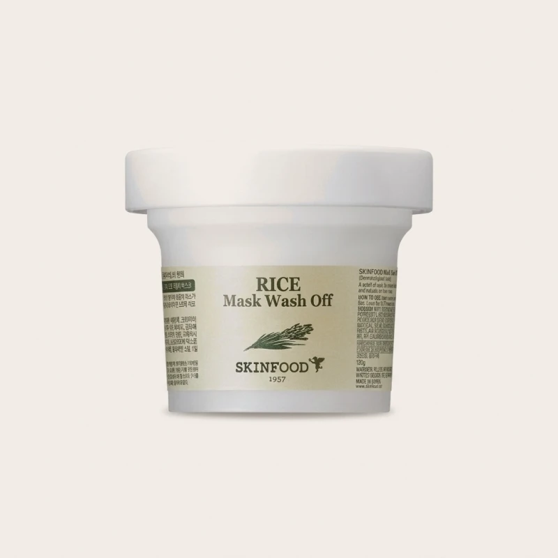 SKINFOOD Rice Mask Wash Off (120g) - Brightening & Exfoliating Face Mask - Main Image