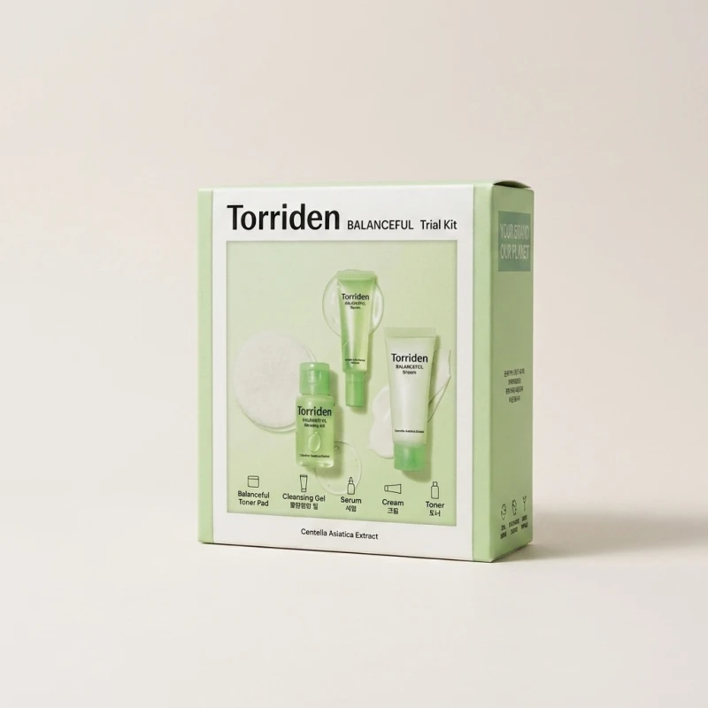 Torriden Balanceful Trial Kit - 5-Step Cica Soothing Skincare Set - Main Image