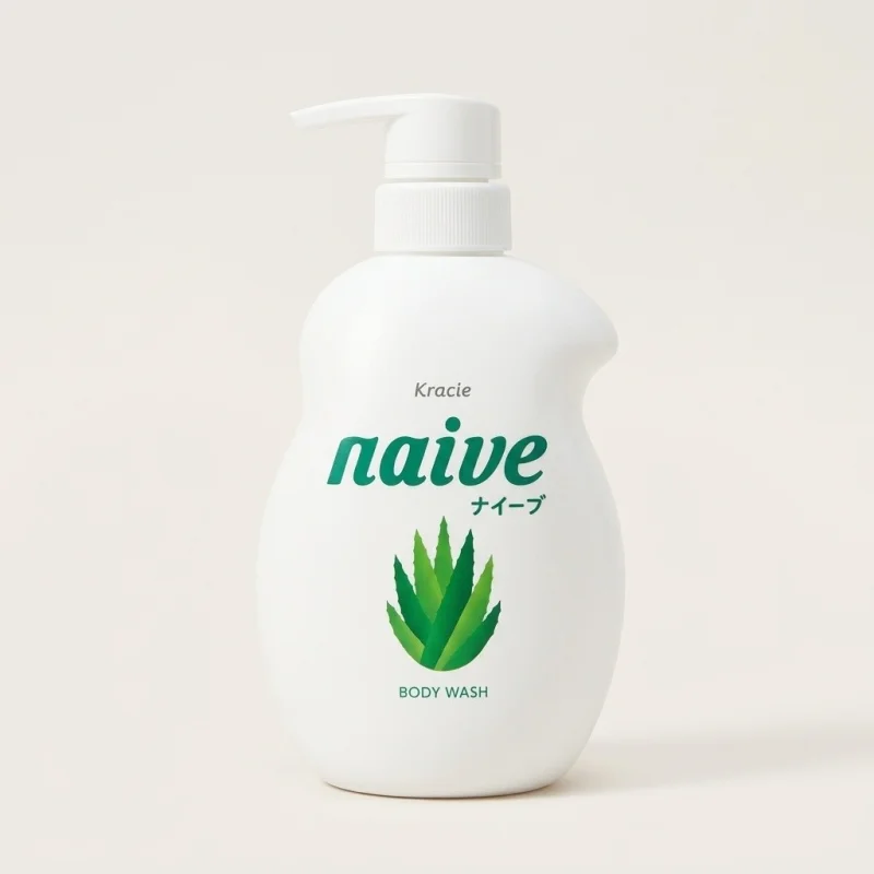 Kracie Naive Body Wash with Aloe Extract, Plant-Based Cleansing, 530ml Pump - Main Image