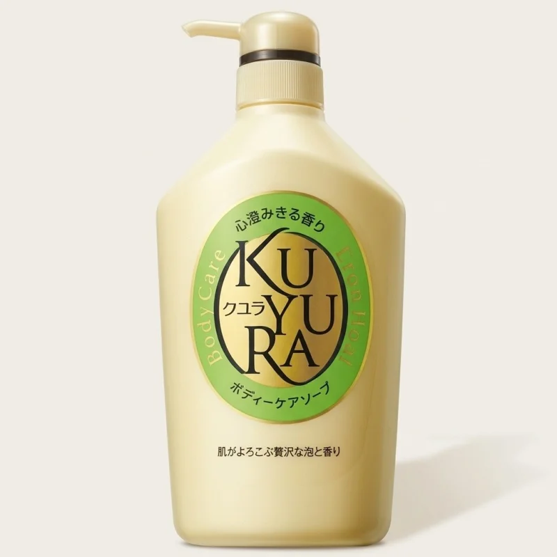 Shiseido Kuyura Body Soap Relaxing Floral Green 550ml Pump Bottle - Main Image