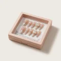Semicured Gel Nail Strips with 3D Butterfly Accents and Cat-Eye Gradient 3