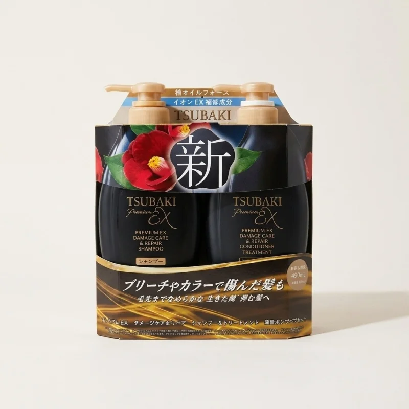 Shiseido Tsubaki Premium EX Intensive Repair Shampoo & Conditioner Set 490ml x 2 - Main Image