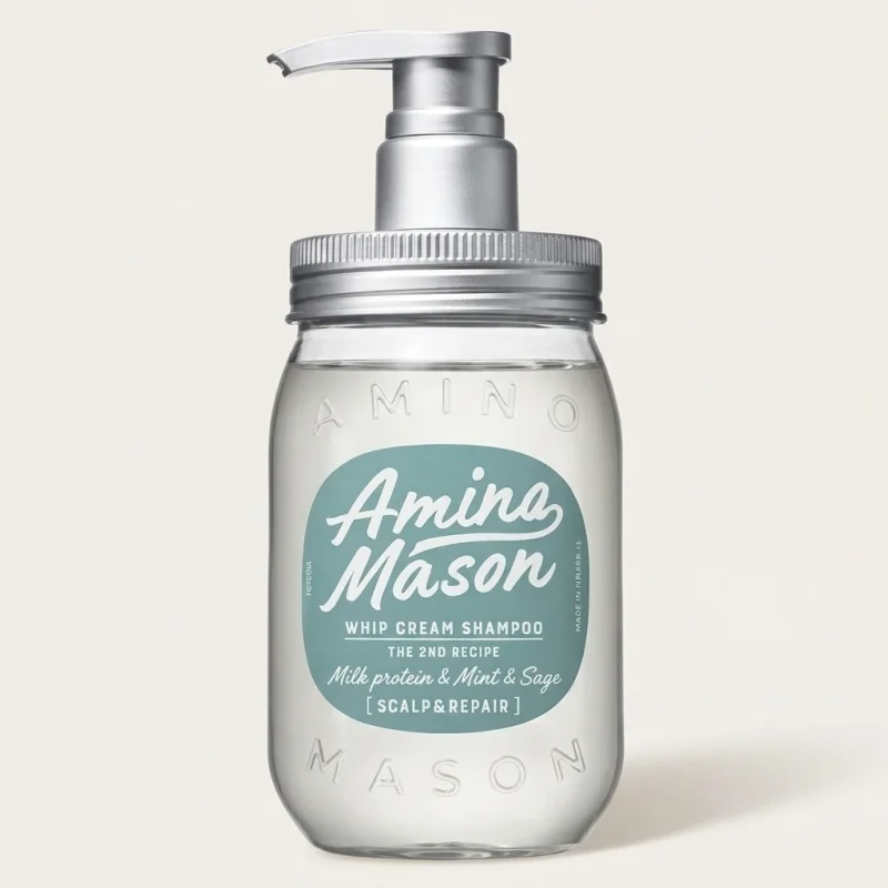 Amino Mason Scalp & Repair Whip Cream Shampoo - 450ml Milk Protein & Mint - Main Image