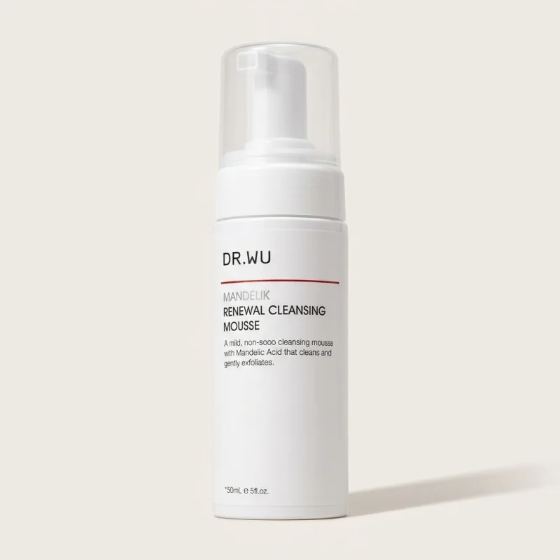 DR.WU Mandelik Renewal Cleansing Mousse 150ml - Mild Exfoliating Face Wash - Main Image