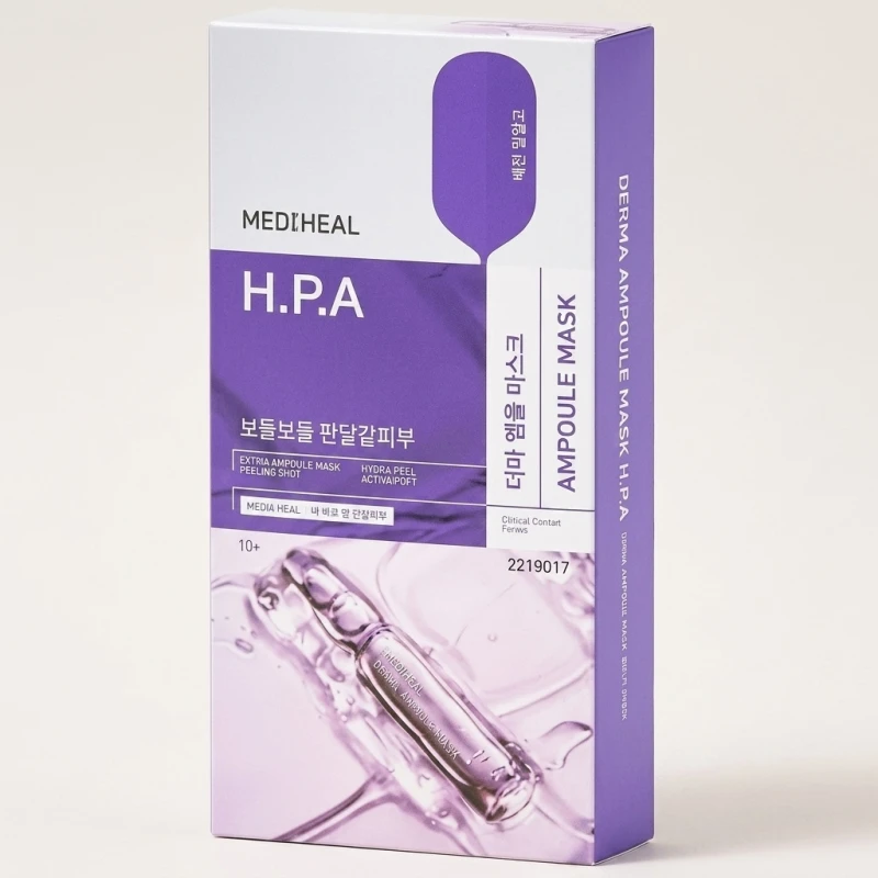 MEDIHEAL Derma Ampoule Mask H.P.A, Skin Smoothing Facial Sheet Masks, 10 Count - Main Image