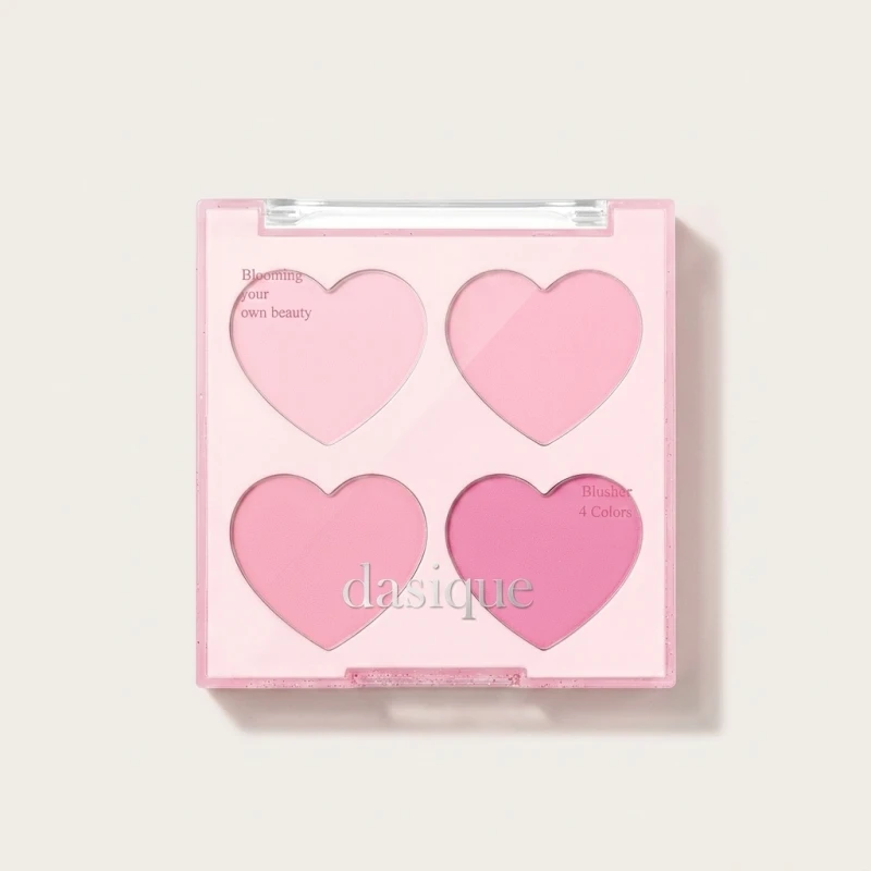 DASIQUE Blending Mood Cheek 14 Love Heart - 4-Color Pink Blush Palette - Main Image