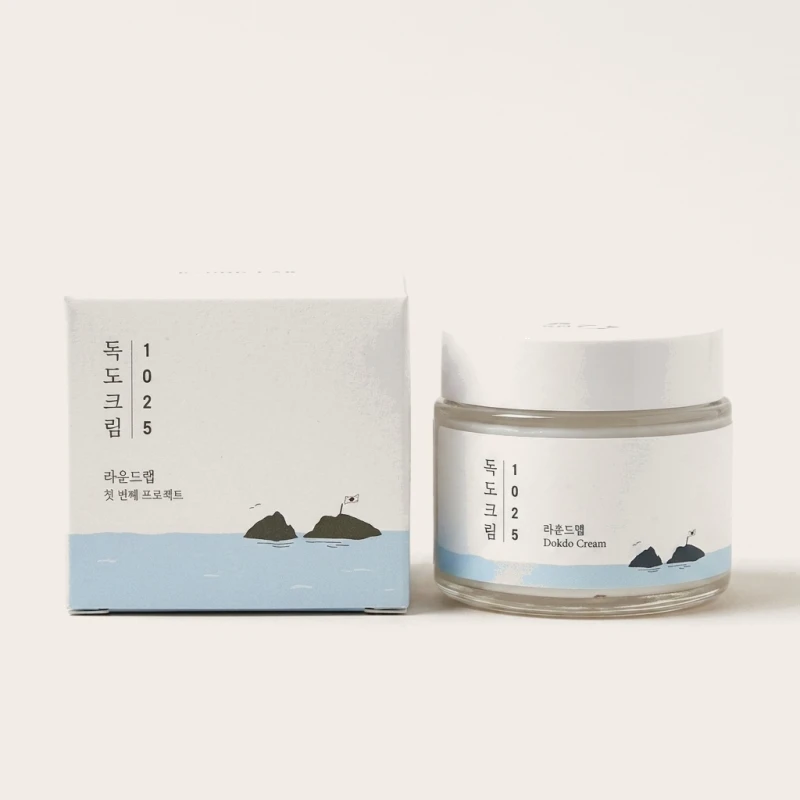 ROUND LAB 1025 Dokdo Cream 80ml - Deep Hydrating Barrier Facial Moisturizer - Main Image