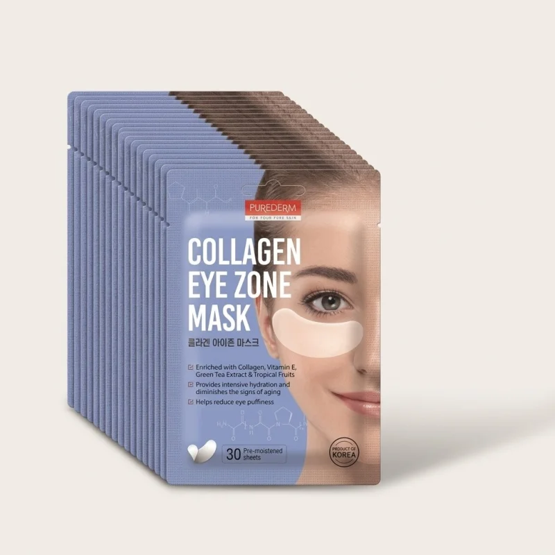 PUREDERM Collagen Eye Zone Mask - Hydrating & Firming Eye Patches (30 Sheets) - Main Image