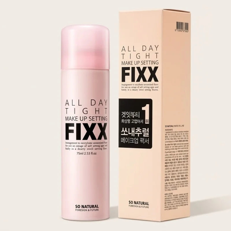 SO NATURAL All Day Tight Make Up Setting Fixer 75ml - Long-Lasting Fine Mist - Main Image