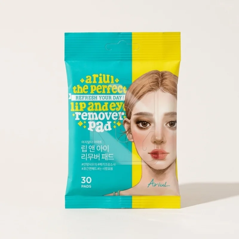 Ariul Lip and Eye Makeup Remover Pads, Refreshing Cleansing Wipes, 30 Count - Main Image