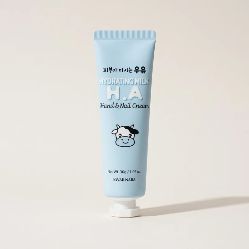 KWAILNARA Hydrating Milk H.A Hand & Nail Cream, 30g - Softening Daily Care - Main Image